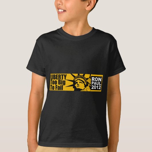 自由: 余りに大きい失敗するため! Tシャツ (正面)