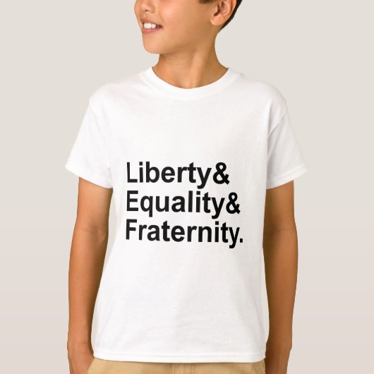 自由 平等 友愛 フランス共和国モットー Tシャツ (正面)