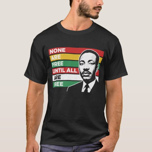 自由 平等 団結 太字グラフィック Tシャツ (正面)