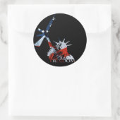 自由 – 得銃？（大きく暗い） ラウンドシール (バッグ)