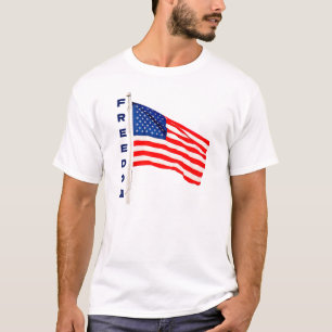 自由 – 旗(軽) Tシャツ