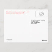 自由！（更新） ポストカード (裏面)