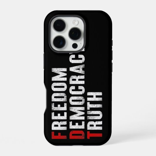 自由 民主主義 真実 iPhoneケース (裏面)