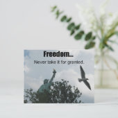 自由…決して当たり前だと思うな！ ポストカード (スタンド正面)