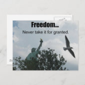 自由…決して当たり前だと思うな！ ポストカード (正面/裏面)