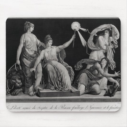 自由、無知およびFantacismの下で打ちます マウスパッド (正面)