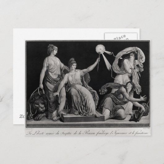 自由，無知とファンタシズムを打ち破る ポストカード (正面/裏面)