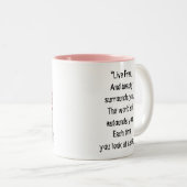 自由、"生きている自由…およびbeautysurrounds ..... ツートーンマグカップ (正面右)