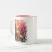 自由、"生きている自由…およびbeautysurrounds ..... ツートーンマグカップ (正面左)