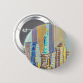 自由 缶バッジ (正面&裏面)