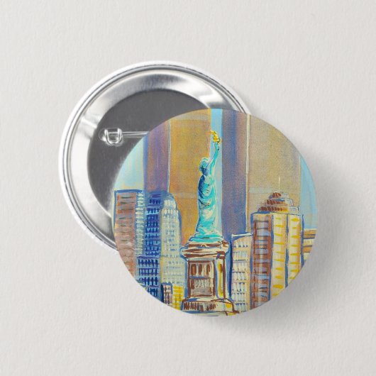 自由 缶バッジ (正面&裏面)