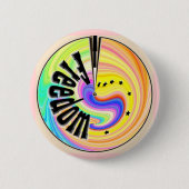 自由 缶バッジ (正面)