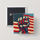 自由 缶バッジ (正面&裏面)