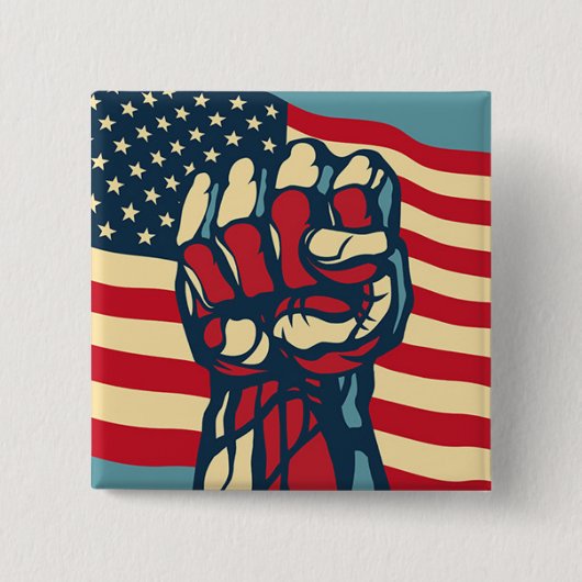 自由 缶バッジ (正面)