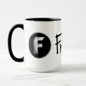 自由! -自由でであって下さい。 白いマグ マグカップ (左)