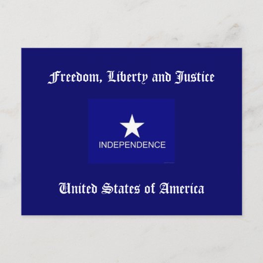 自由、自由と正義 ポストカード (正面)