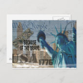 自由 – 自由の女神 – 我ら国民 ポストカード (正面/裏面)