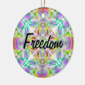 "自由 – 自由" セラミックオーナメント (左)