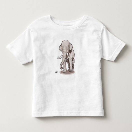 "自由"象の幼児のTシャツ トドラーTシャツ (正面)