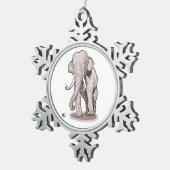 "自由"象の雪片のオーナメント スノーフレークピューターオーナメント (右)