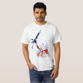 自由-赤く、白いの第2修正、及び青 Tシャツ (正面フル)