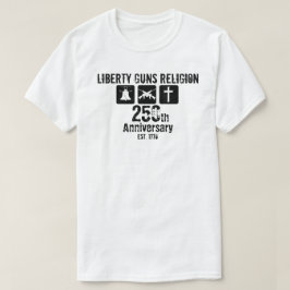 自由 銃 宗教 確立 1776 250周年 Tシャツ