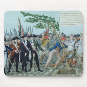 自由、c.1789の木の植わること マウスパッド