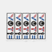 自由、RBG、USPS、平和、BLM、平等のための投票 フリースブランケット (正面(横))