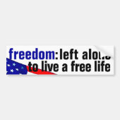 自由(v.2フラグ)バンパーステッカー バンパーステッカー (正面)