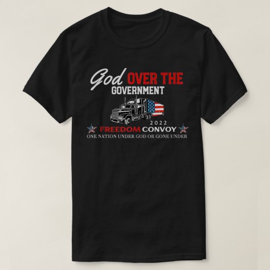 自由Convoy 2022政府に対する神 Tシャツ (デザイン正面)
