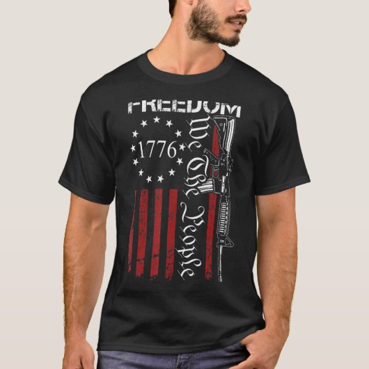 自由We The People Ar15 2nd改正Pro Gun U Tシャツ (正面)