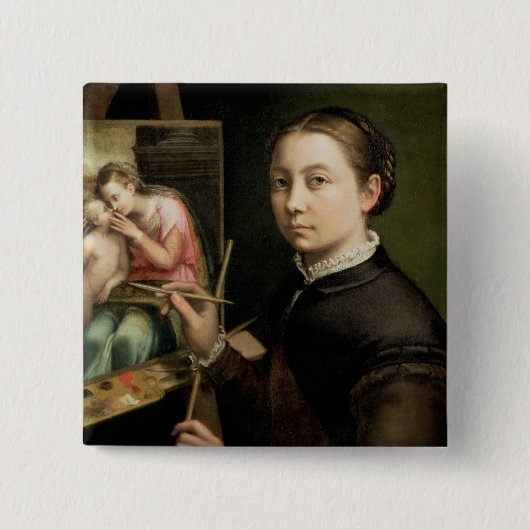 自画像1556年 缶バッジ (正面)