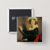 自画像1790年(キャンバスの油) 缶バッジ (正面&裏面)