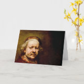 自画像63 1669年歳で カード (黄色い花)