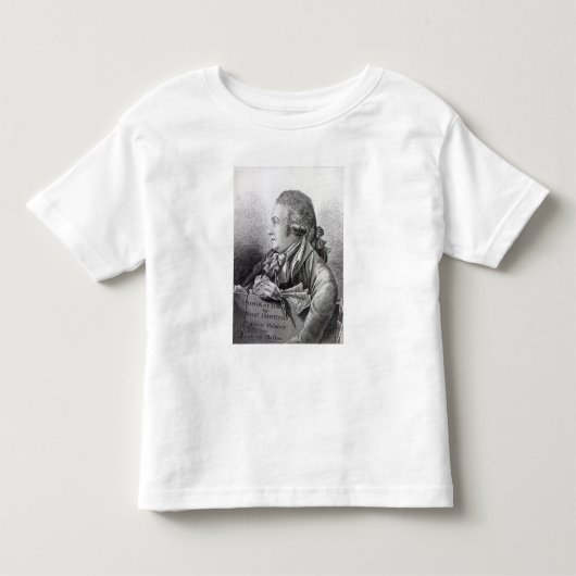 自画像、彼の「本へのfrontispieceの トドラーTシャツ (正面)