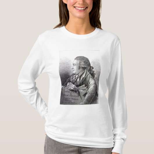 自画像、彼の「本へのfrontispieceの tシャツ (正面)