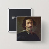 自画像 缶バッジ (正面&裏面)