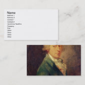 自画像、1787年(キャンバスの油) 2 名刺 (正面/裏面)