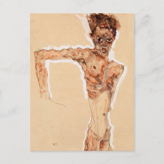 自画像(1911) | Egon Schiele | ポストカード (正面)
