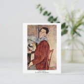 自画像。Amedeo Modigliani著 ポストカード (スタンド正面)