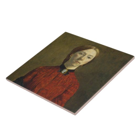 自画像（Gwen John著） タイル (側面)