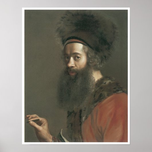 自画像， Jean-Etienne Liotard, 1744-45 ポスター (正面)