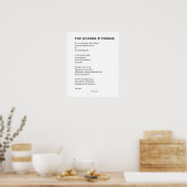 自疑問に思愛の詩のポスタ気にー・ウォール・アートを熟考する ポスター (キッチン)