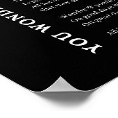 自疑問に思愛の詩のポスタ気にー・ウォール・アートを熟考する ポスター (角)