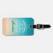 自発性は最高の冒険の一種である。 ラゲッジタグ (正面横)