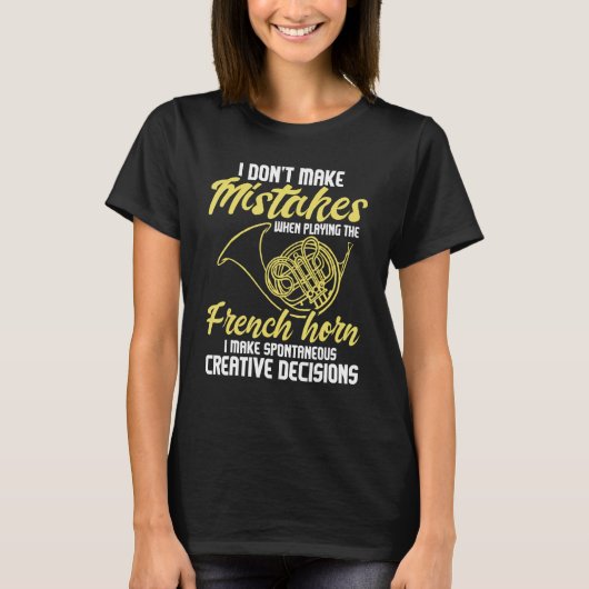 自発的なクリエイティブの決定フランスの- Horn Frenc Tシャツ (正面)