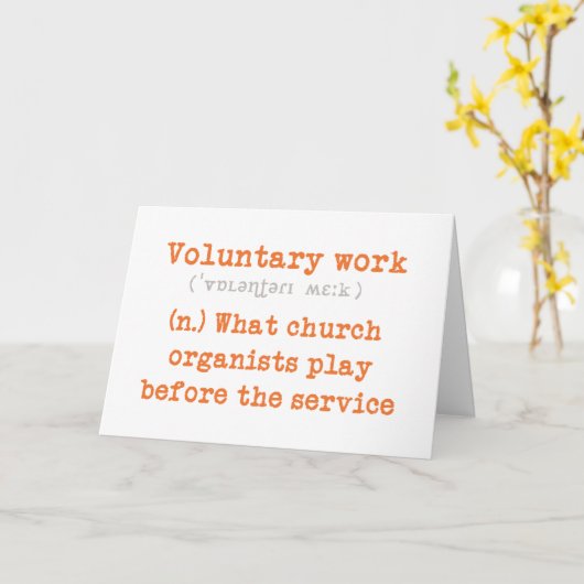 自発的な仕事カード カード (黄色い花)