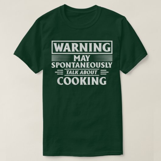 自発的に警告料理について話す可能性がある Tシャツ (デザイン正面)