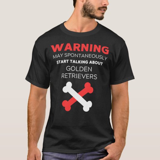 自発的に警告金ゴールドについて話し始めるかもしれない Tシャツ (正面)