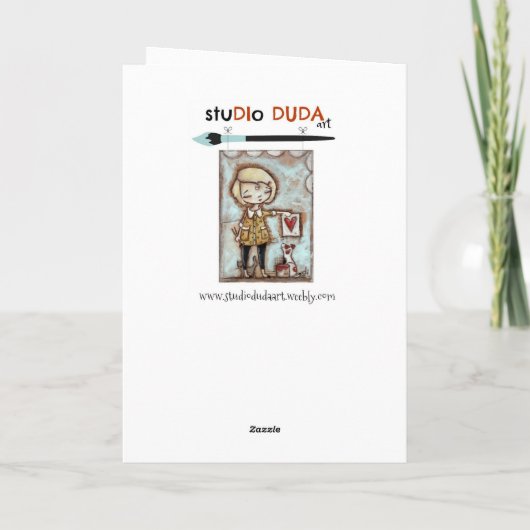 自発的ダンスを折り込んだ誕生日カード サンキューカード (裏面)